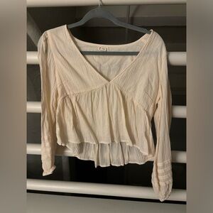 Billabong Cream V-Neck Blouse